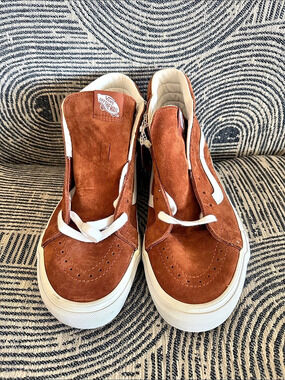 Vans Sk8-Hi Pig Suede Cognac High Sneaker Skater